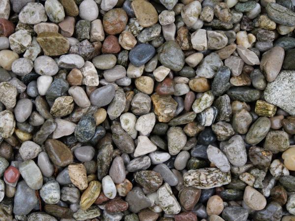 Gravel / little stones laying on the ground.