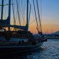 Blue Hour in Bodrum - The Bow of a Gulet at Dusk