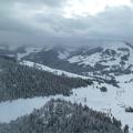 Grey and White - A Snowbound Valley Under Heavy Cloud