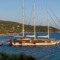 Three Masts - A Turkish Gulet in Golden Light
